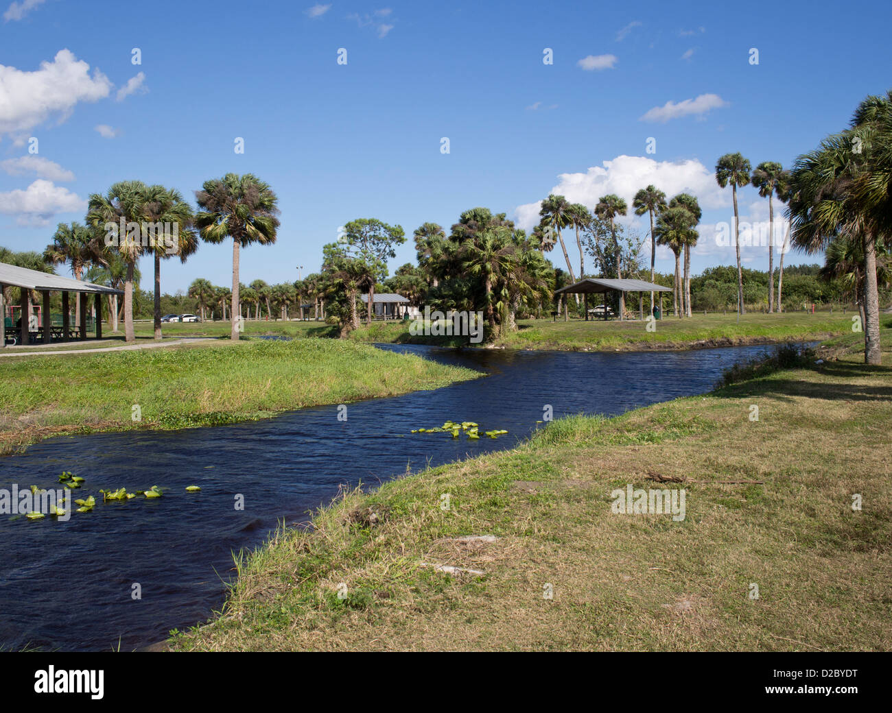 Lake Washington on the St Johns River in Florida at Melbourne in Brevard County Stock Photo