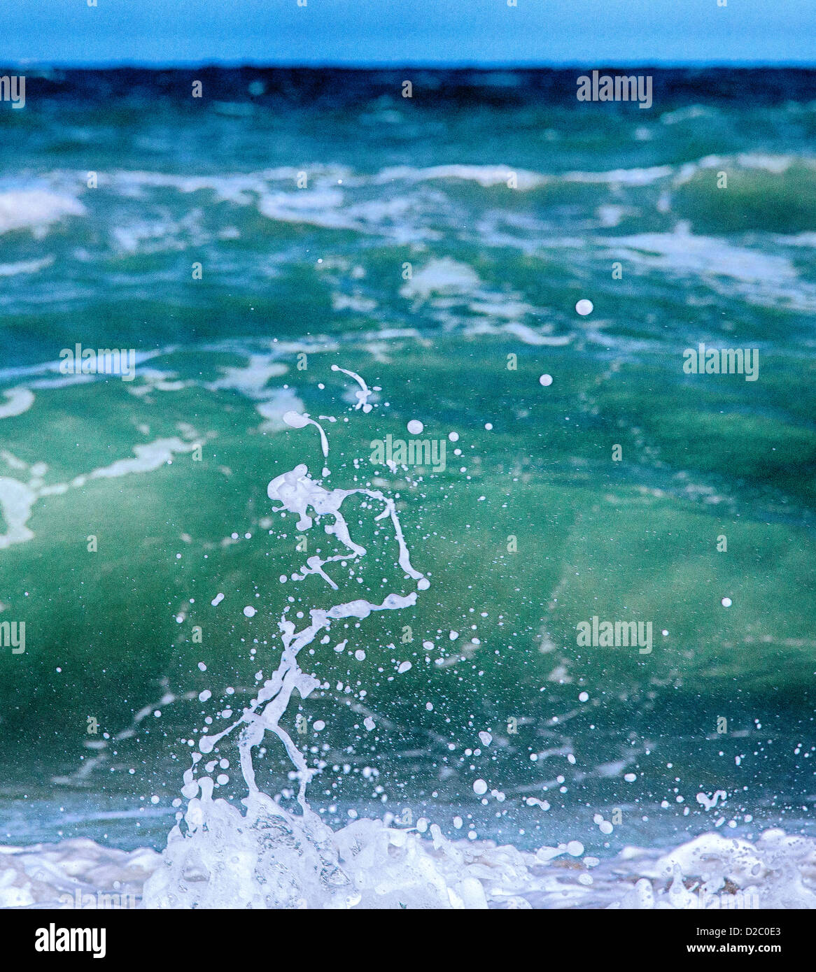 Wave crashing down on a Florida beach Stock Photo - Alamy