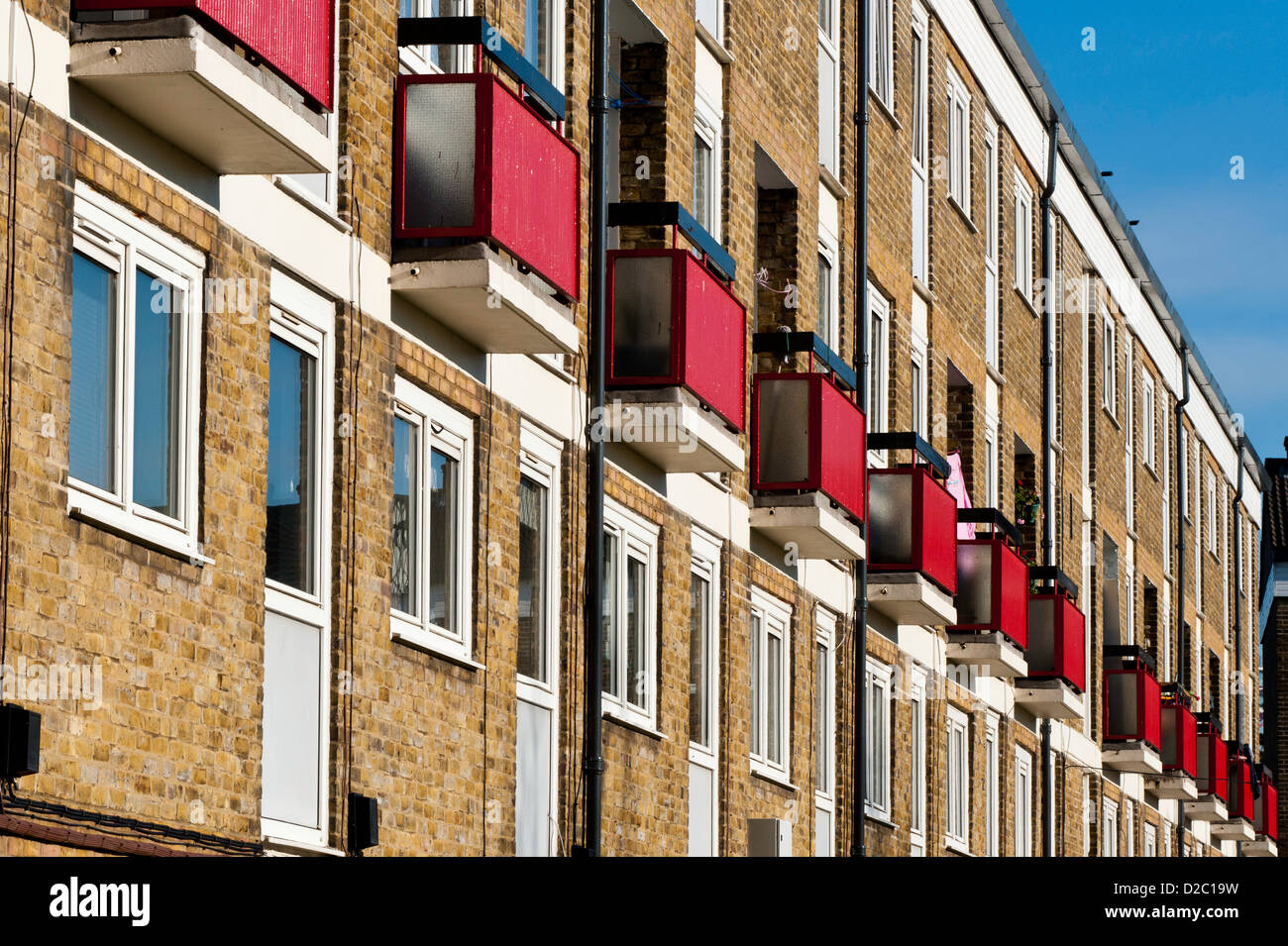 British housing estate balcony hi-res stock photography and images - Alamy