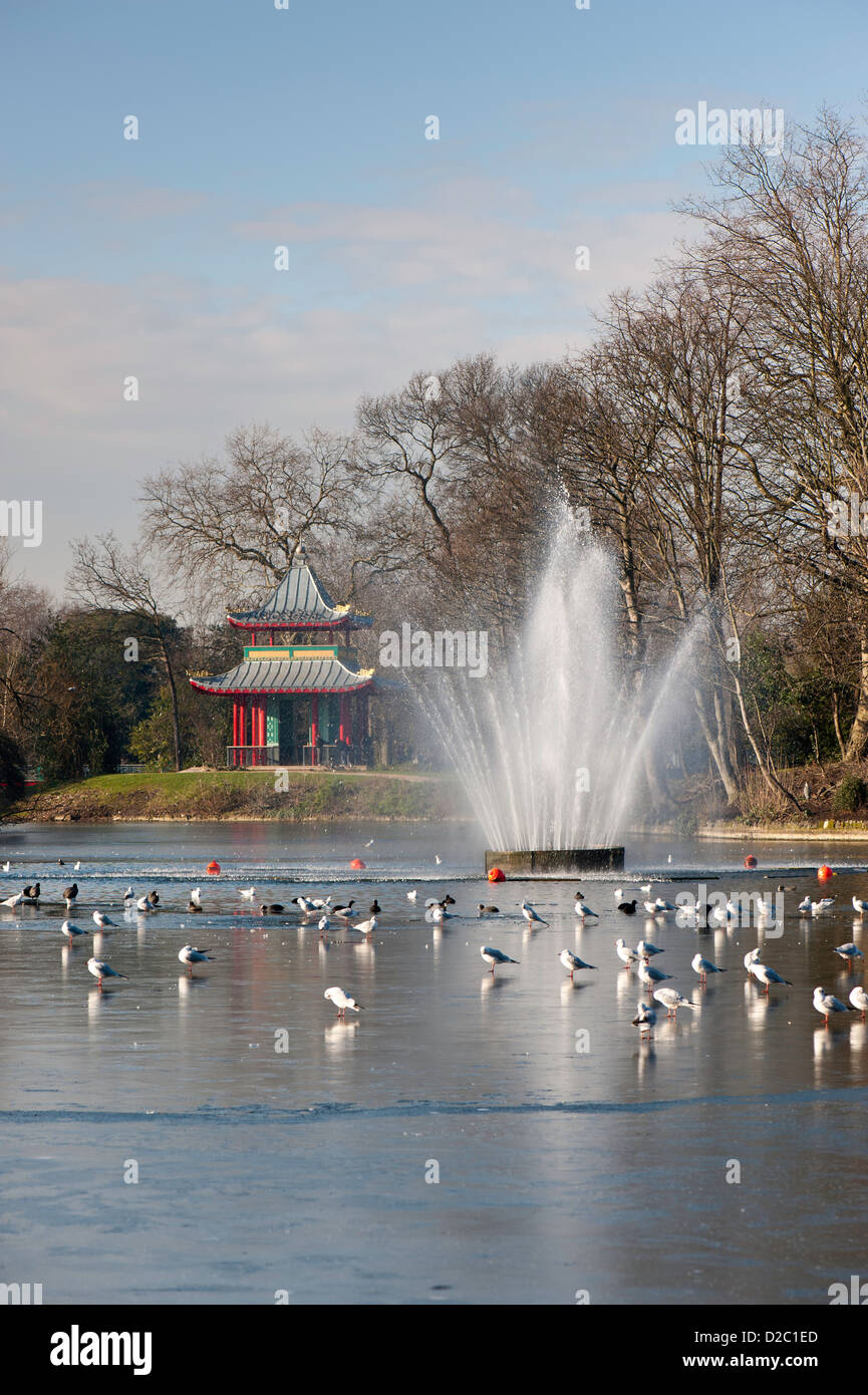 Victoria Park in January, London, United Kingdom Stock Photo