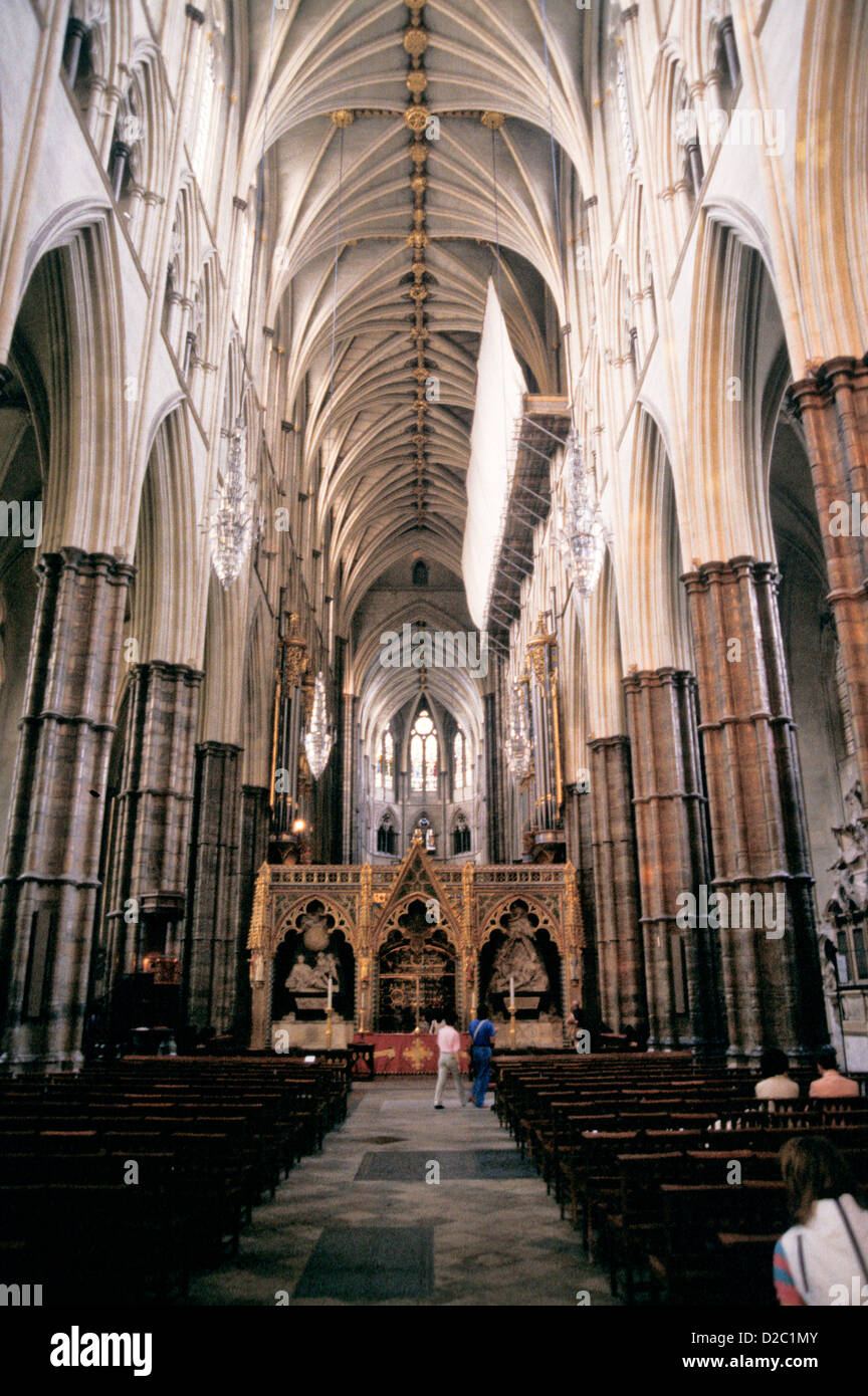 England, London. Interior Westminster Abbey Stock Photo