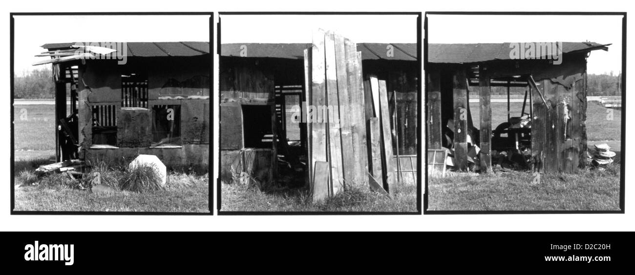 Composite Photograph 'Barn Deconstruction, New Market, Tennessee' Stock Photo