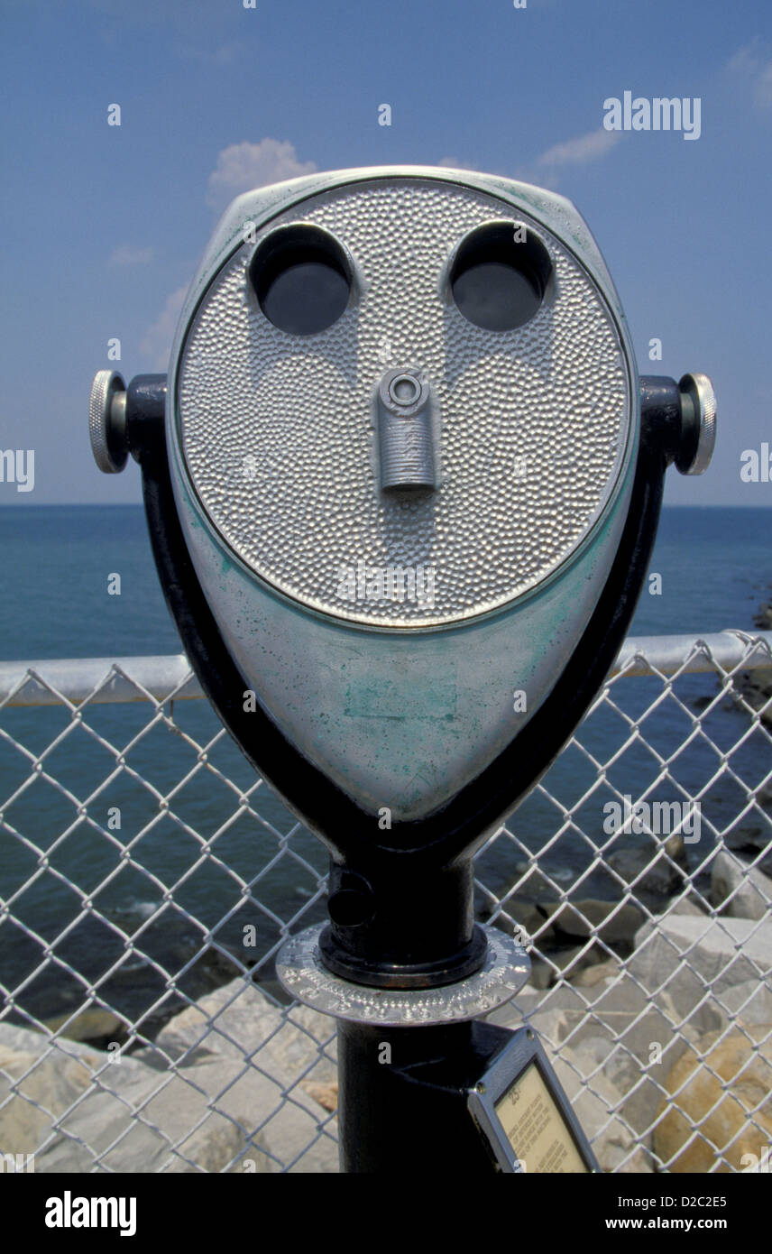 Virginia. Chesapeake Bridge And Tunnel. Optical Viewer. Close-Up Stock Photo