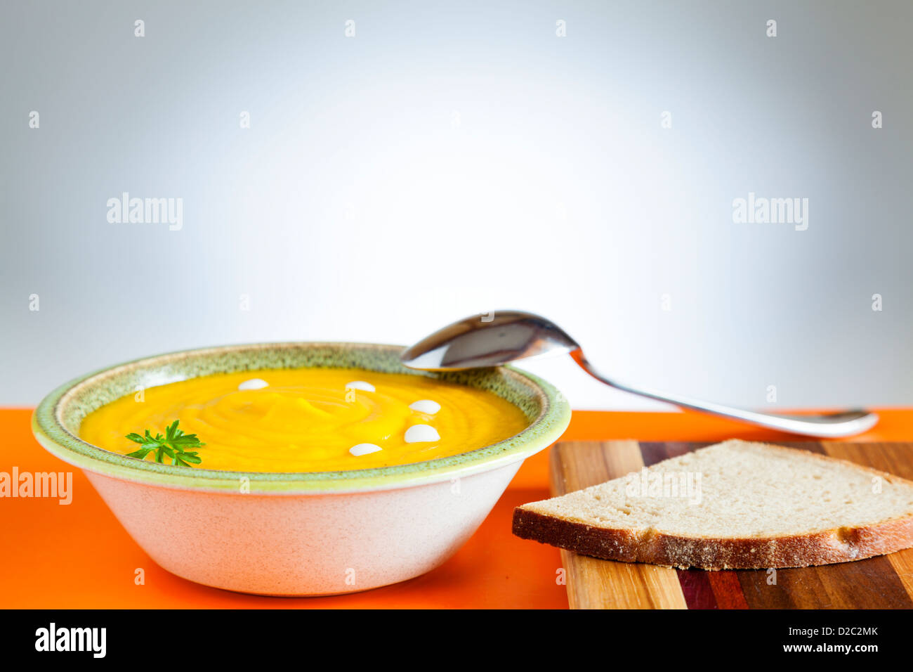 Pumpkin soup Stock Photo