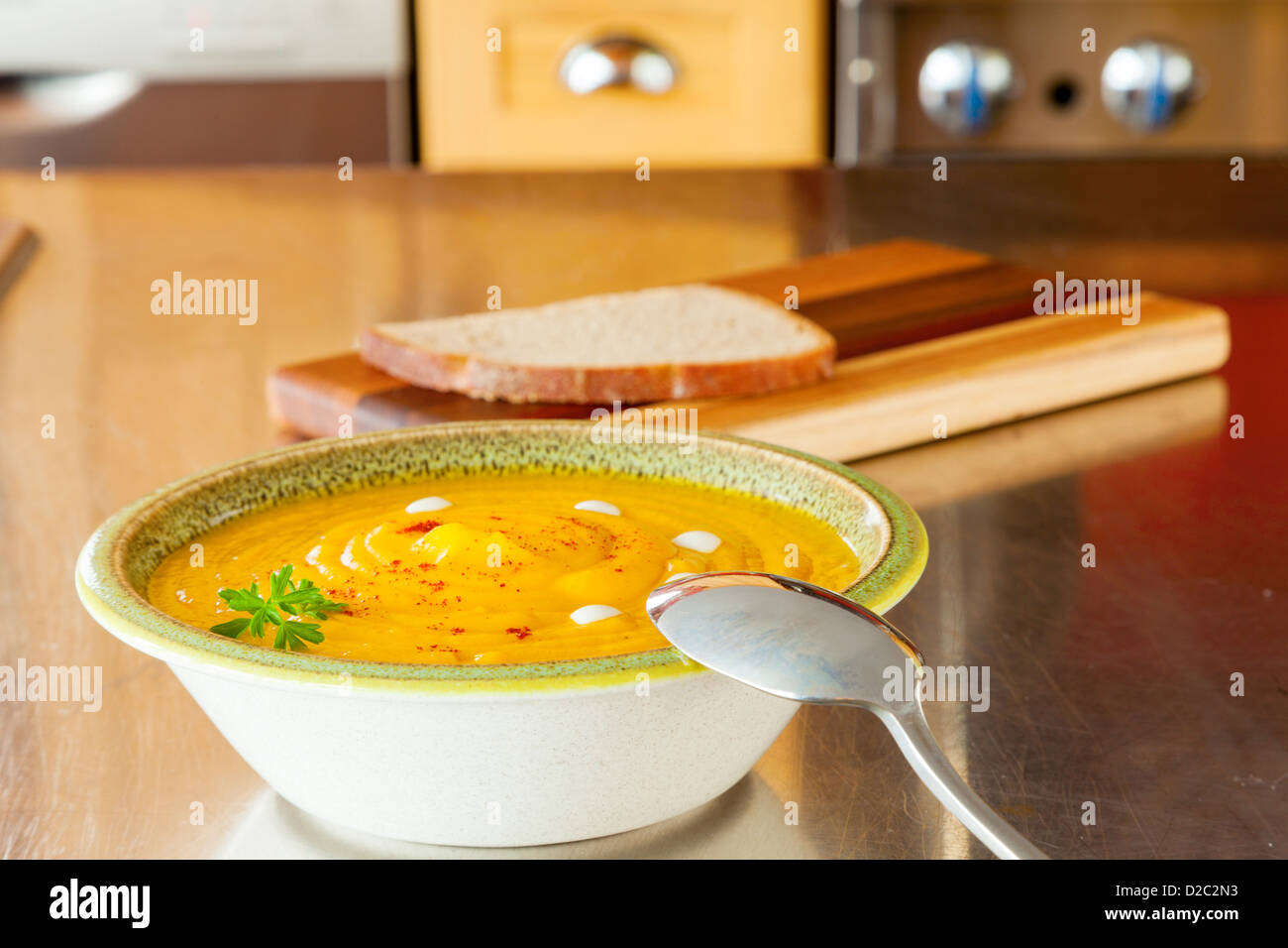 Pumpkin soup Stock Photo