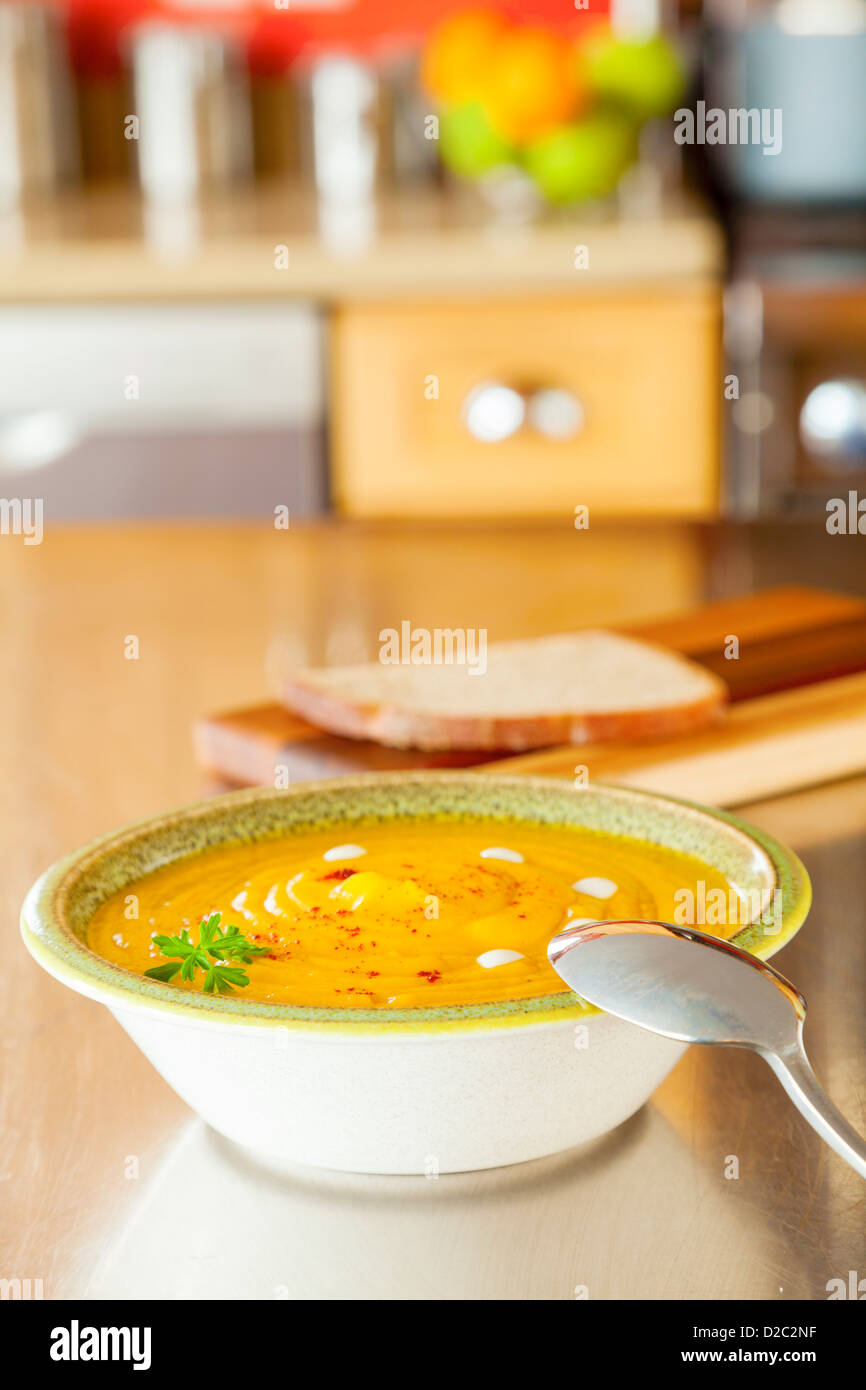 Pumpkin soup Stock Photo