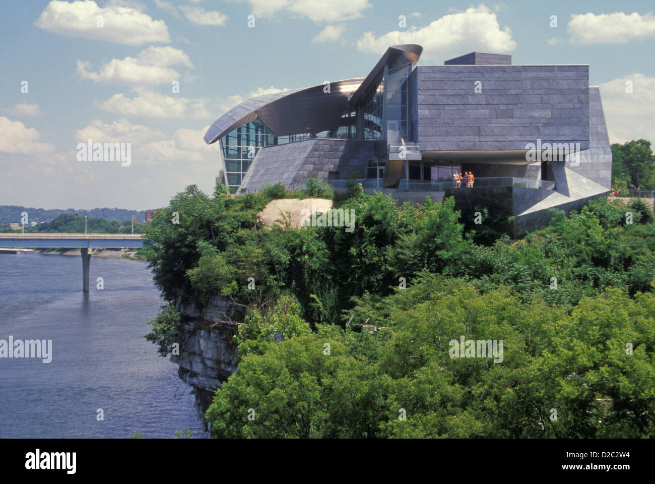 Tennessee. Chattanooga. Tennessee River And Hunter Museum Of Art. Stock Photo