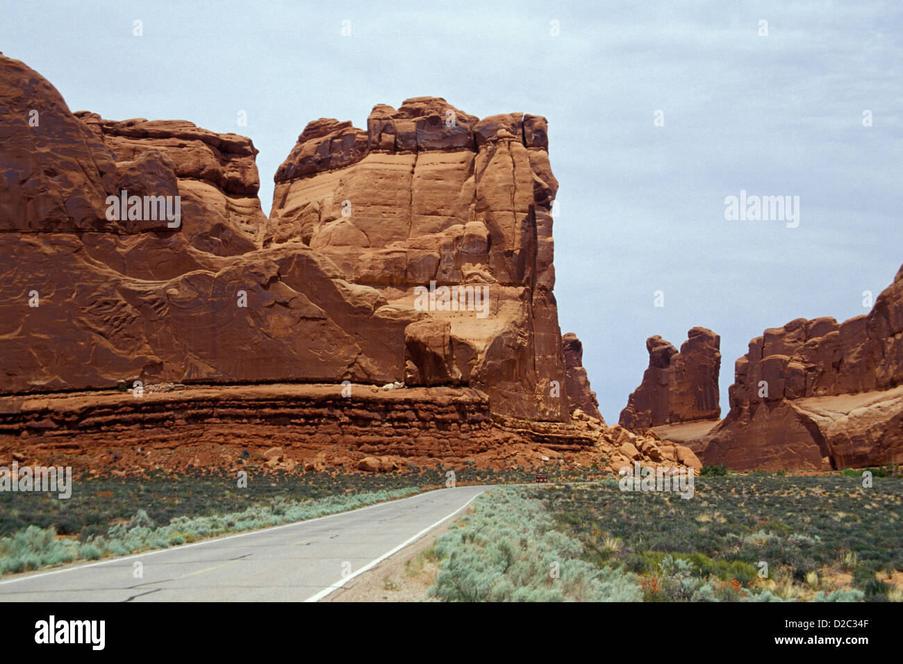 Utah. Arches National Park. Park Avenue. Stock Photo