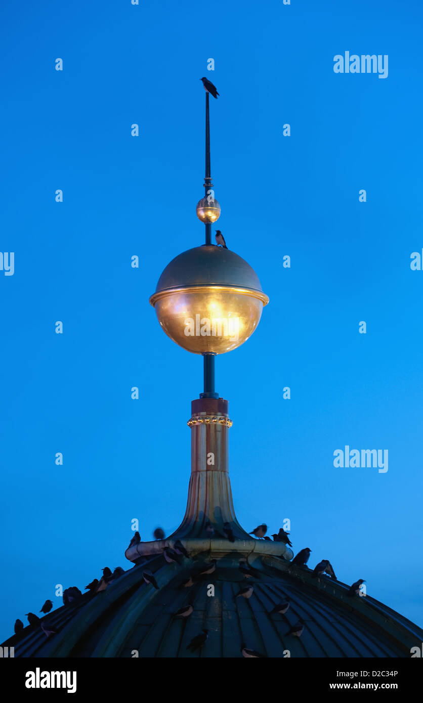 Berlin, Germany, gold ball from one side of the tower Berlin Cathedral Stock Photo