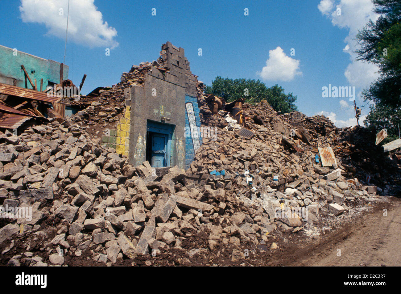 India, Maharashtra, Latur. Destruction From 1993 Earthquake Stock Photo