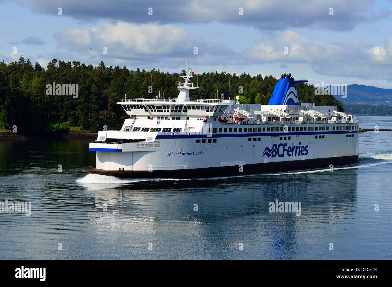 "Spirit of Vancouver Island" BC ferry sailing between Vancouver Island