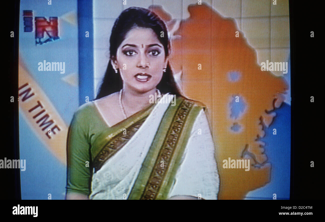 News Broadcaster Of In News Channel In India Stock Photo Alamy