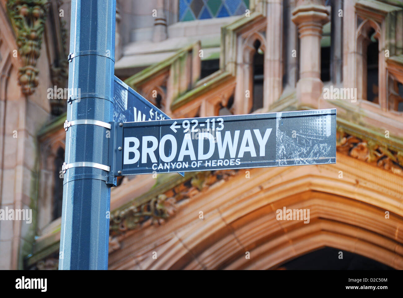 Broadway road sign, New York City Stock Photo