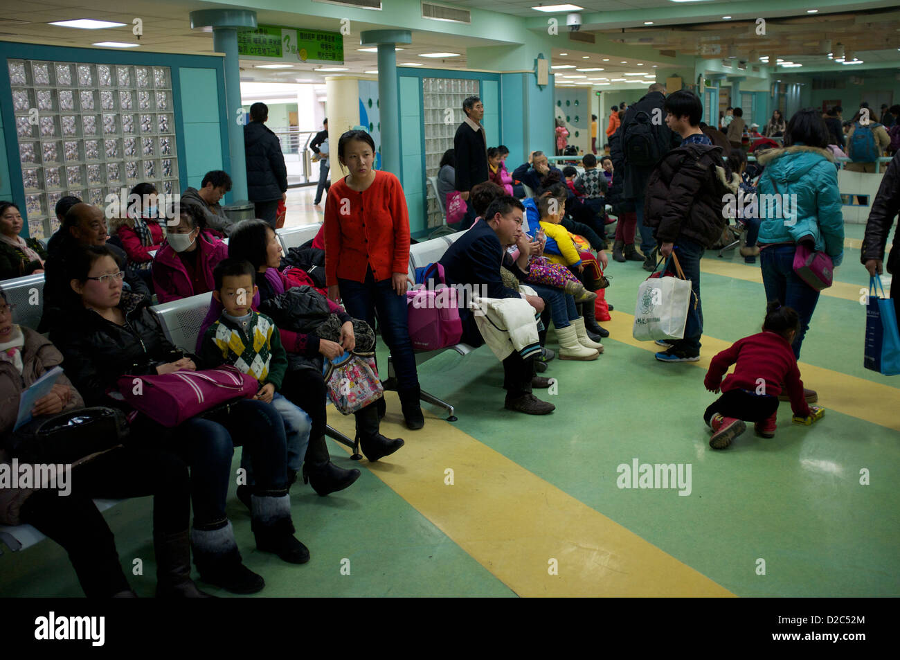 Respiratory disease clinic at Beijing Children's Hospital. 14-Jan-2013 Stock Photo