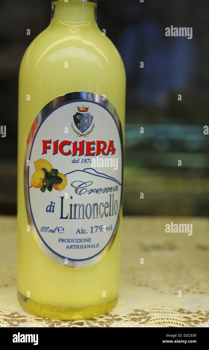 Fichera Limoncello Cream (Crema di Limoncello), Italy Stock Photo - Alamy