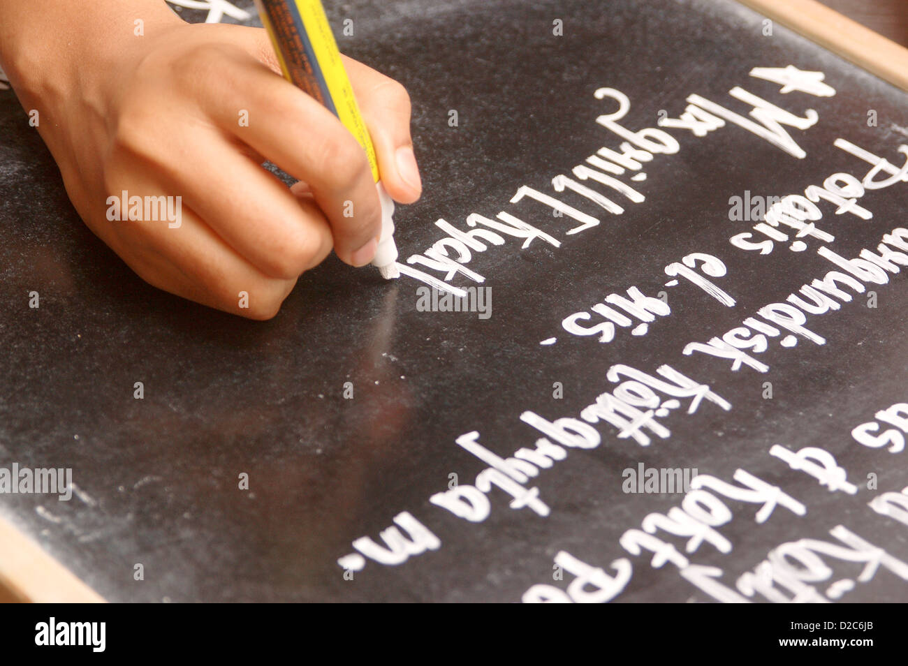 Blackboard Menu, Sweden Stock Photo