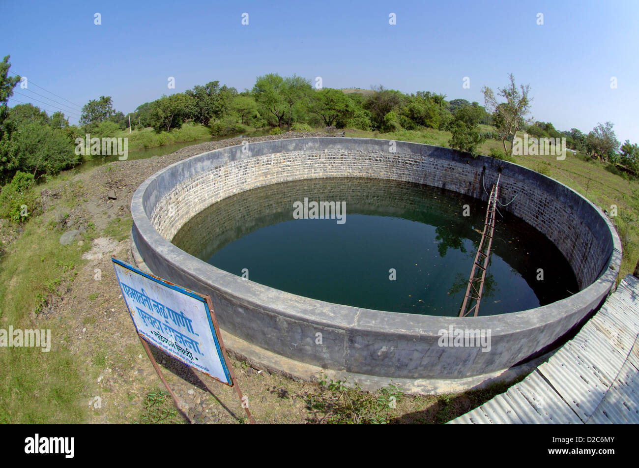Padmavati Tap Water Supply Project At Ralegan Siddhi Near Pune, Maharashtra, India Stock Photo