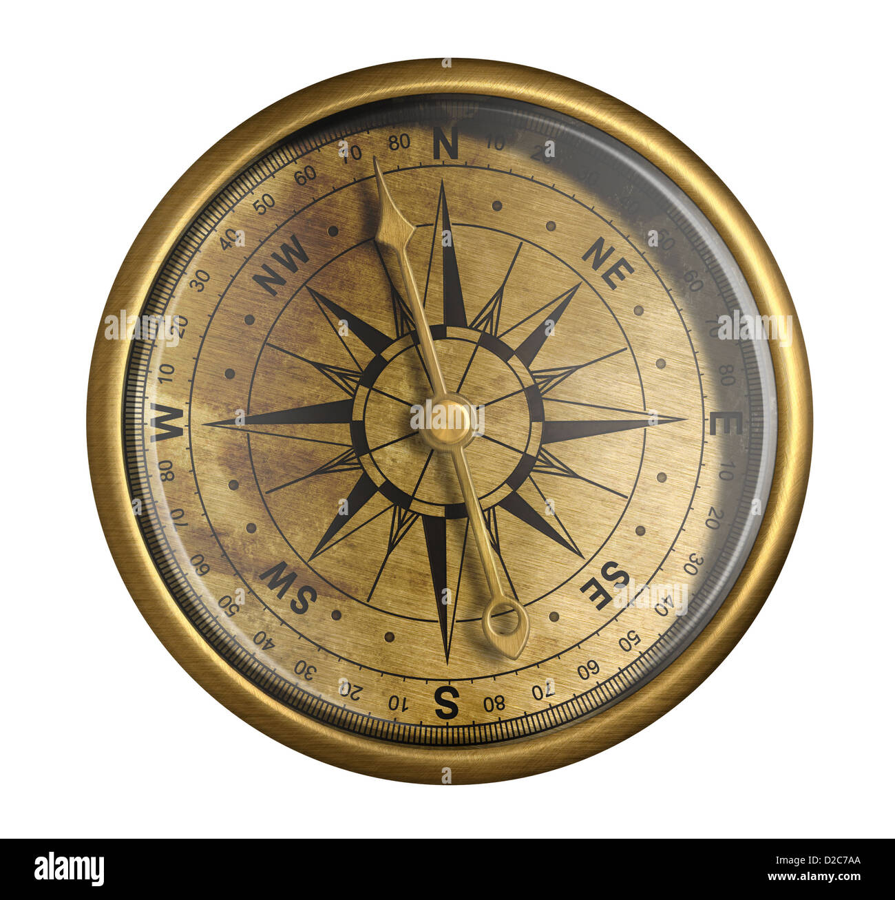antique nautical compass isolated on white Stock Photo Alamy