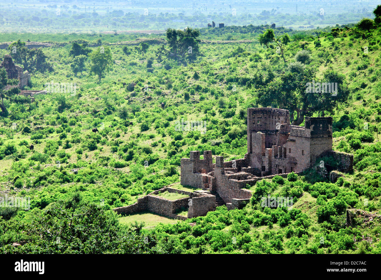 Ancient Site Bhangarh, Ruins Of Bhangarh, Forts Of Rajasthan, Bhangarh Rajasthan, India Stock Photo