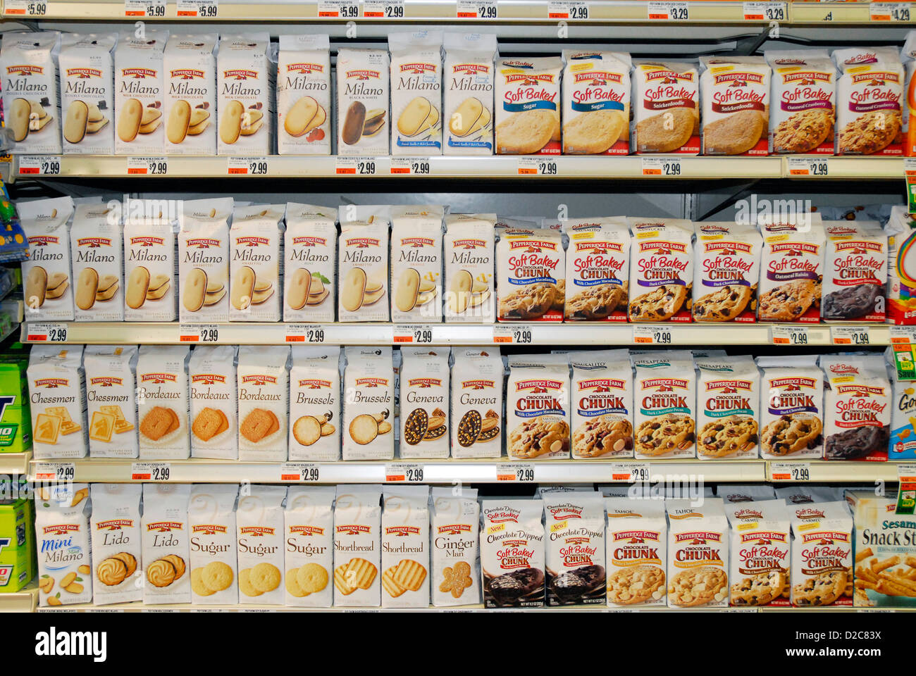 Cookies supermarket shelves business hires stock photography and