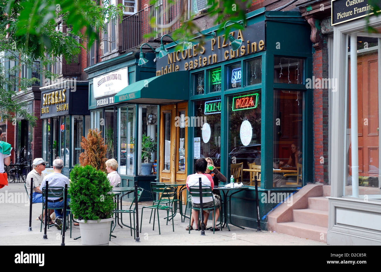 Massachusetts, Boston, South End. Outdoor Dining Stock Photo Alamy