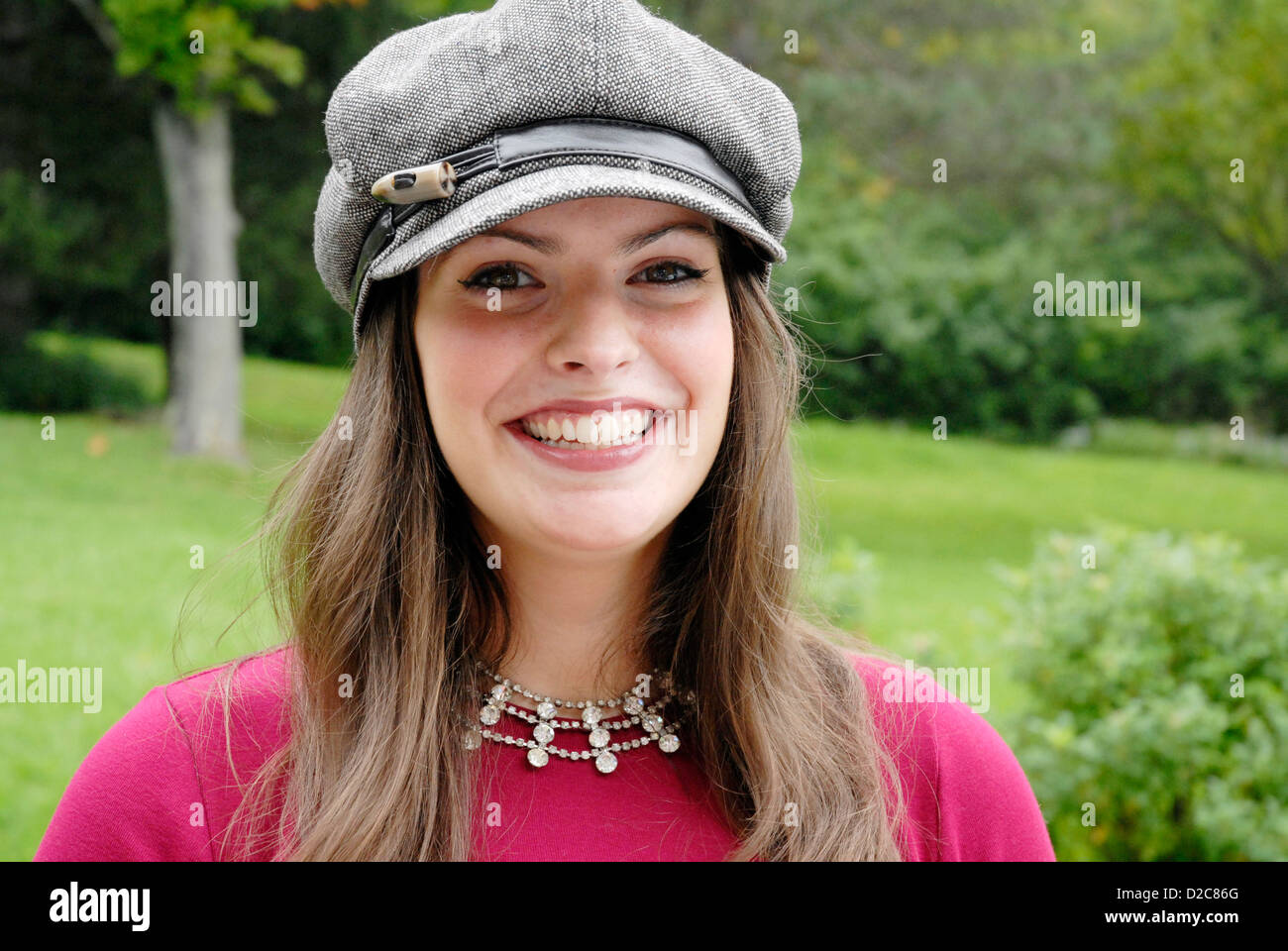 Portrait Of A Girl Smiling Stock Photo - Alamy
