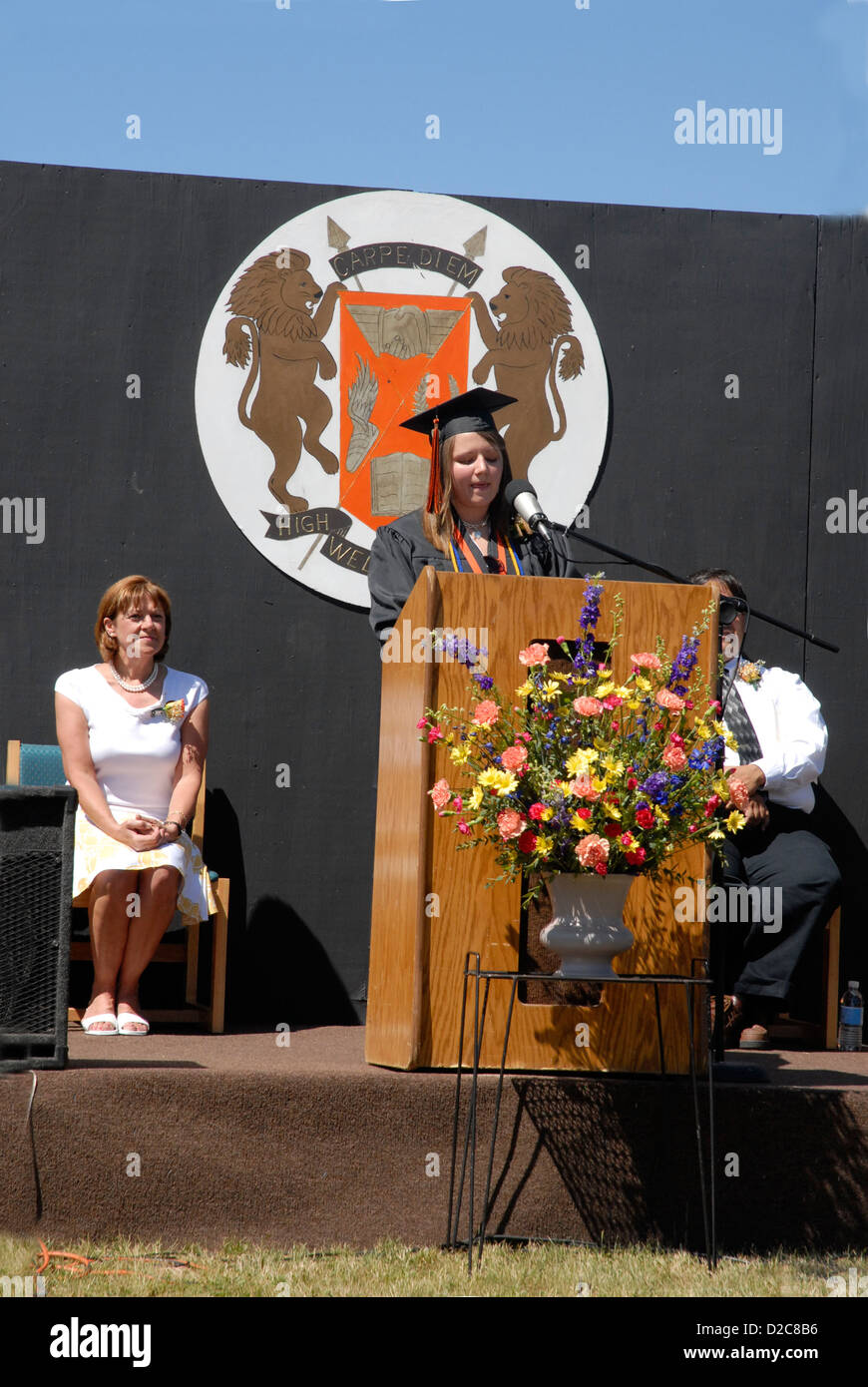Girl podium speech hi-res stock photography and images - Alamy