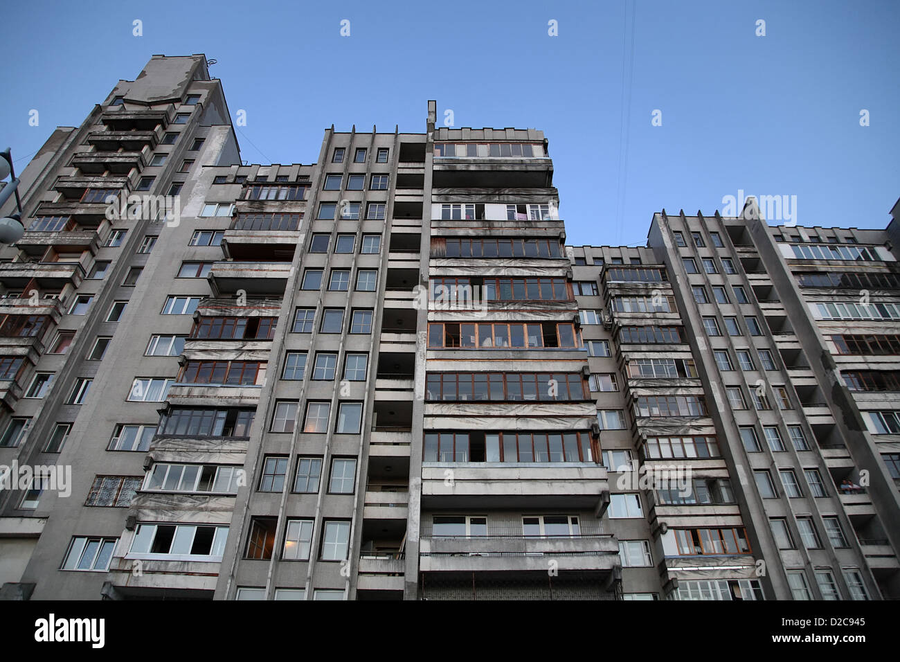 Minsk, Belarus, gray highrise housing estate Stock Photo Alamy