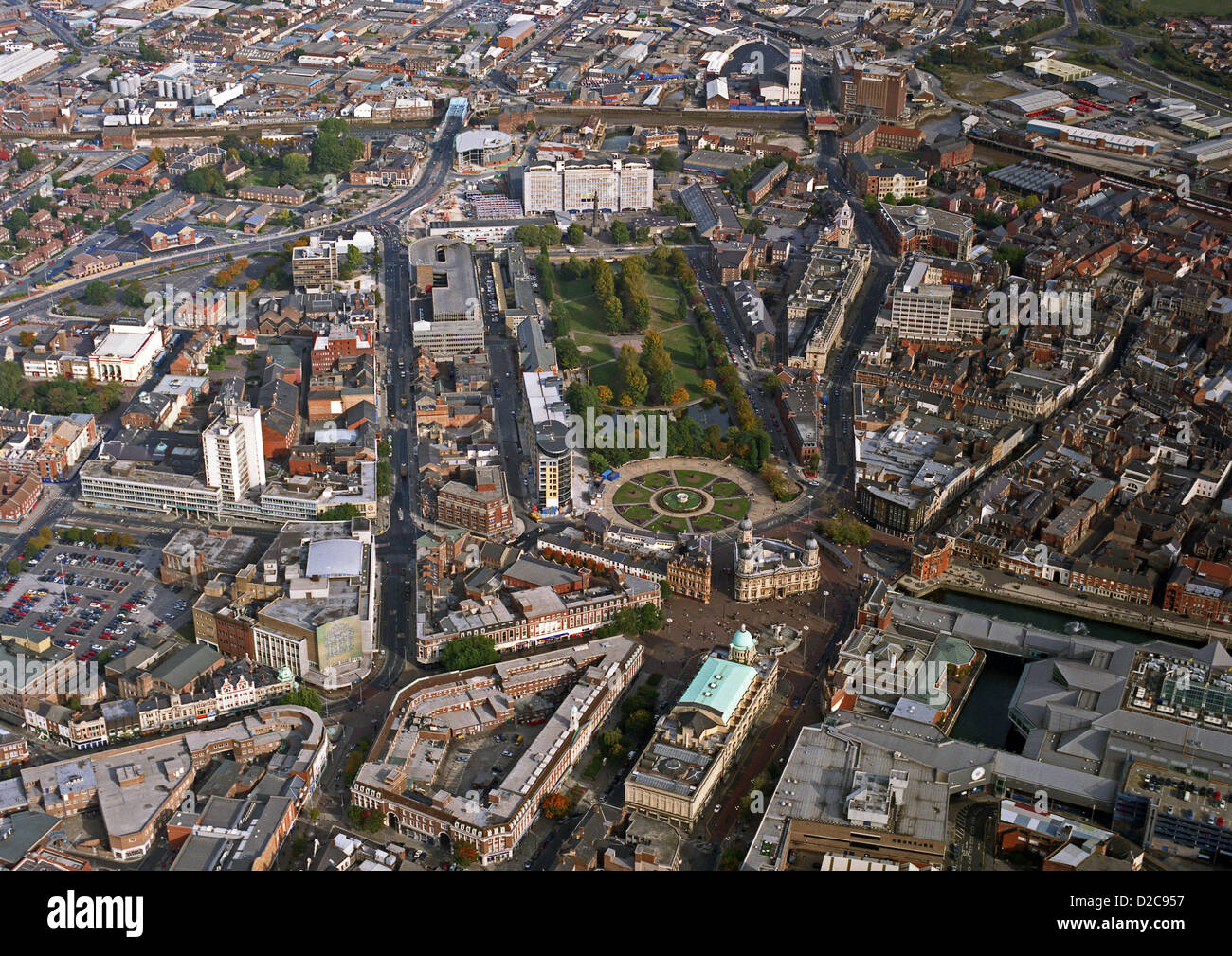 aerial view of Hull city centre Stock Photo Alamy