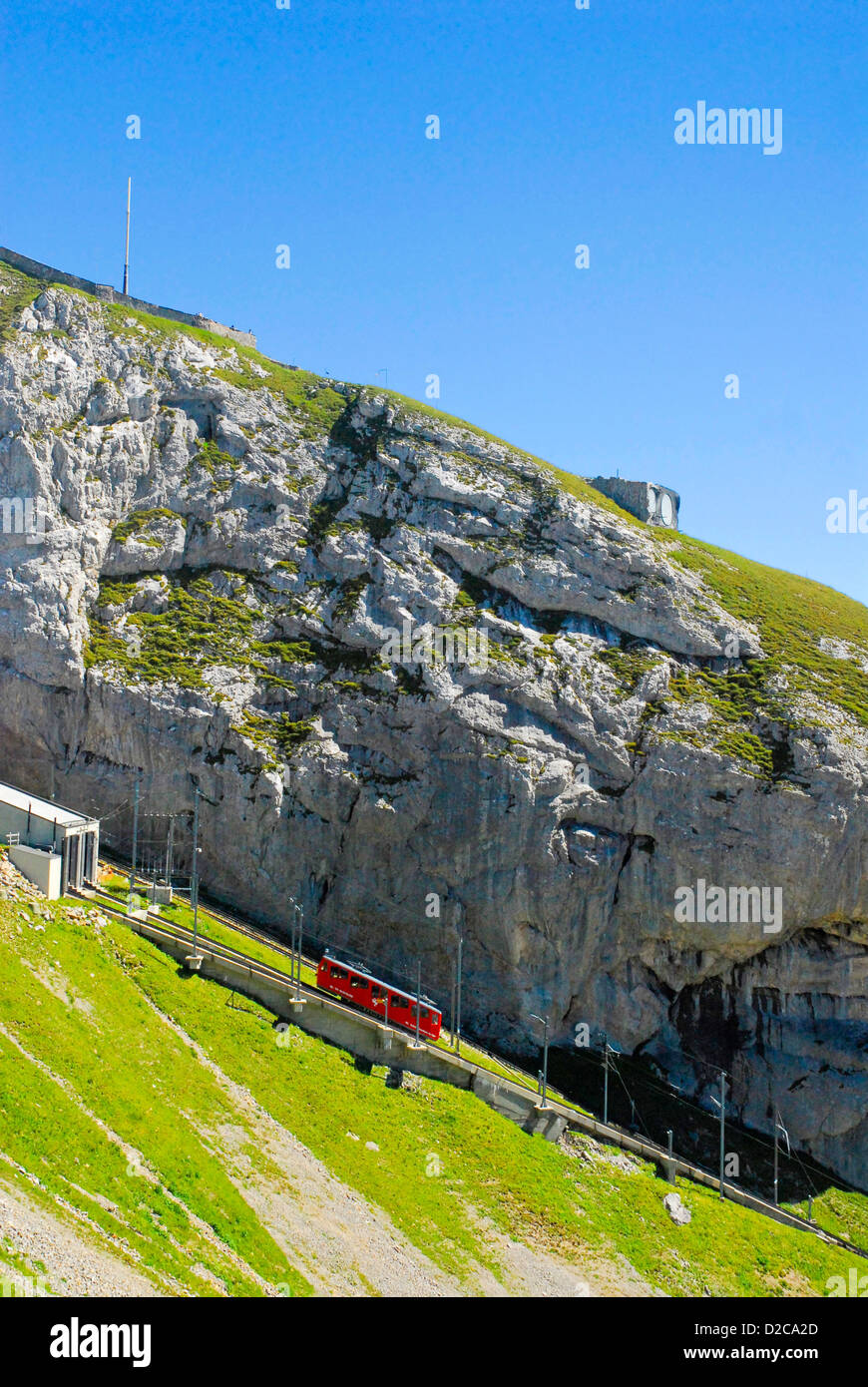 Cogwheel Train, Switzerland Stock Photo