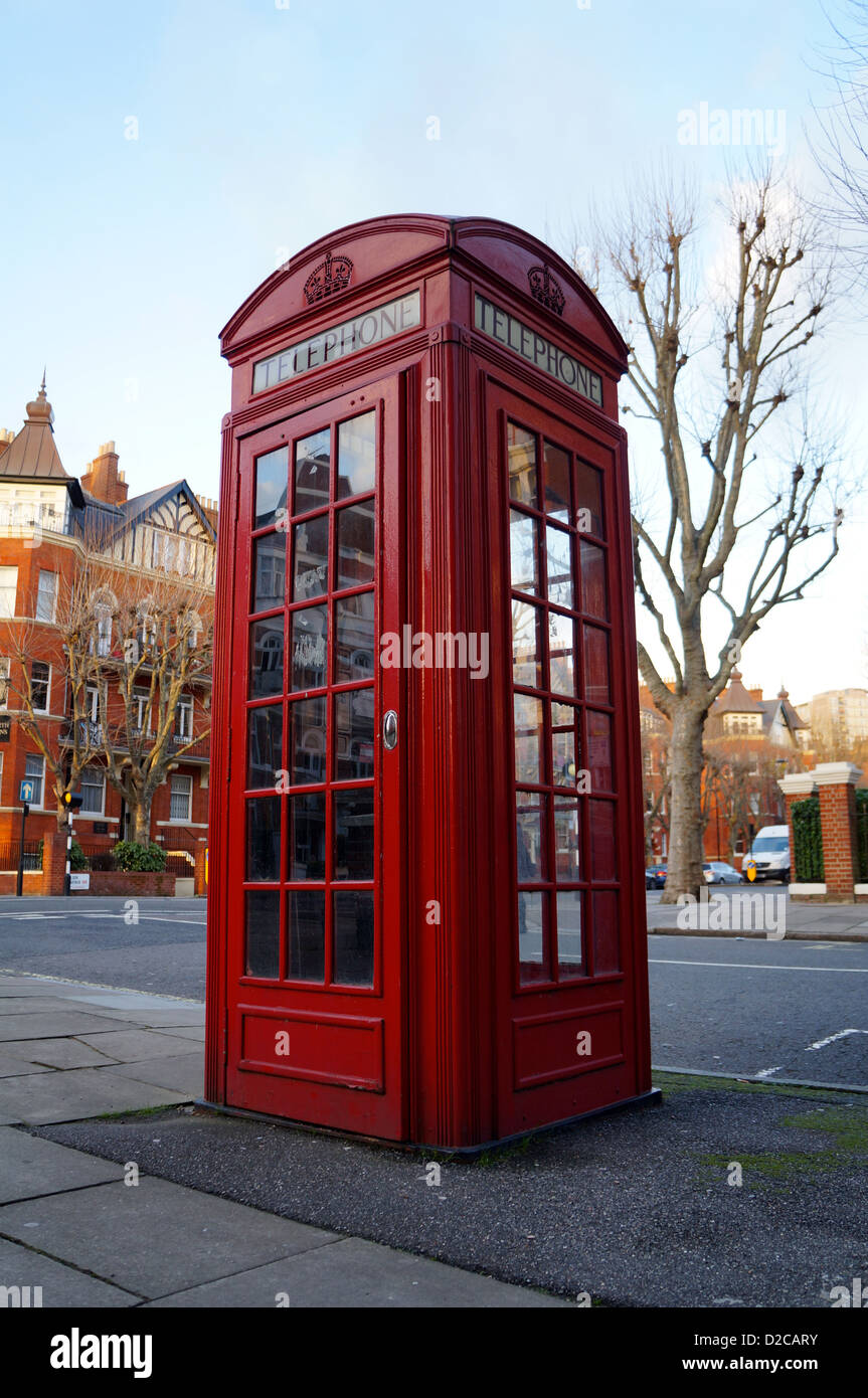 London Red Phone Booth Stock Photo