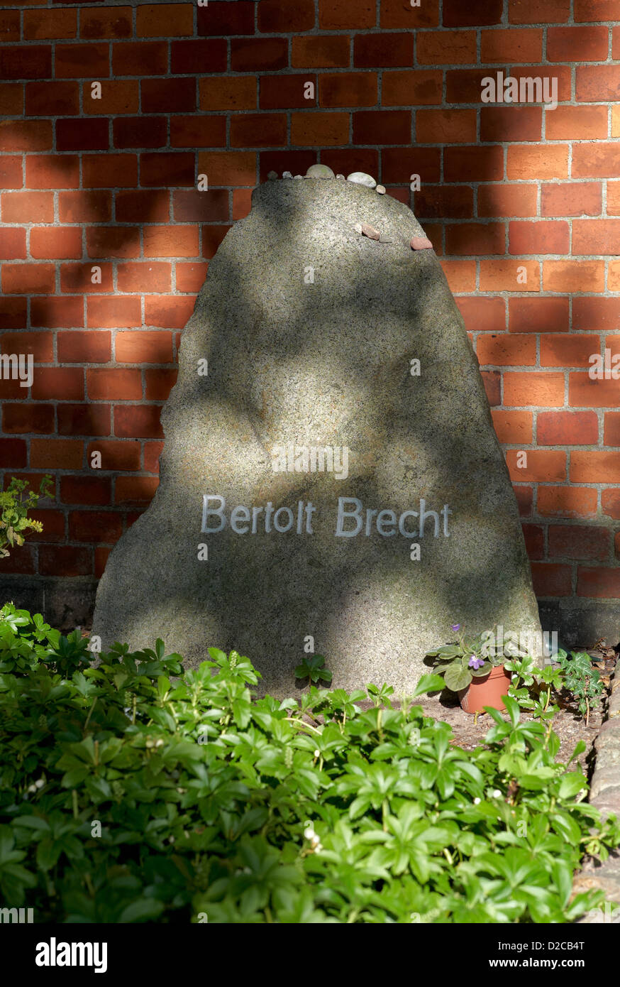 Berlin, Germany, on the grave of Bertolt Brecht Dorotheenstaedtischen cemetery Stock Photo