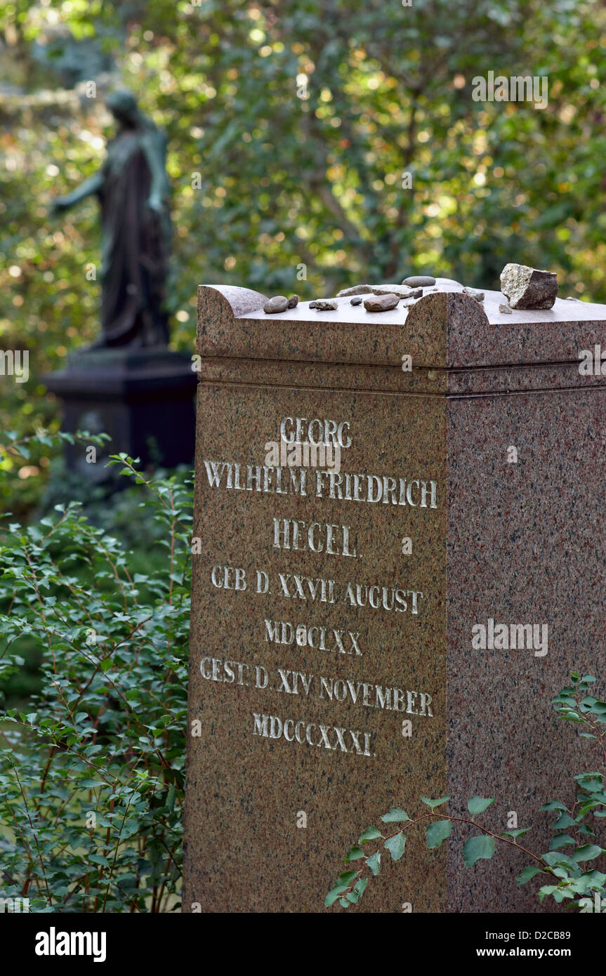 Berlin, Germany, grave of Georg Wilhelm Friedrich Hegel in the cemetery Dorotheenstaedtischen Stock Photo