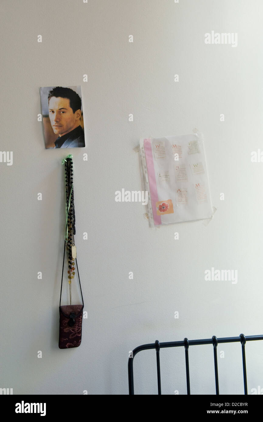 Keanu Reeves Room Berlin, Germany, picture of Keanu Reeves in a youth room Stock Photo ...