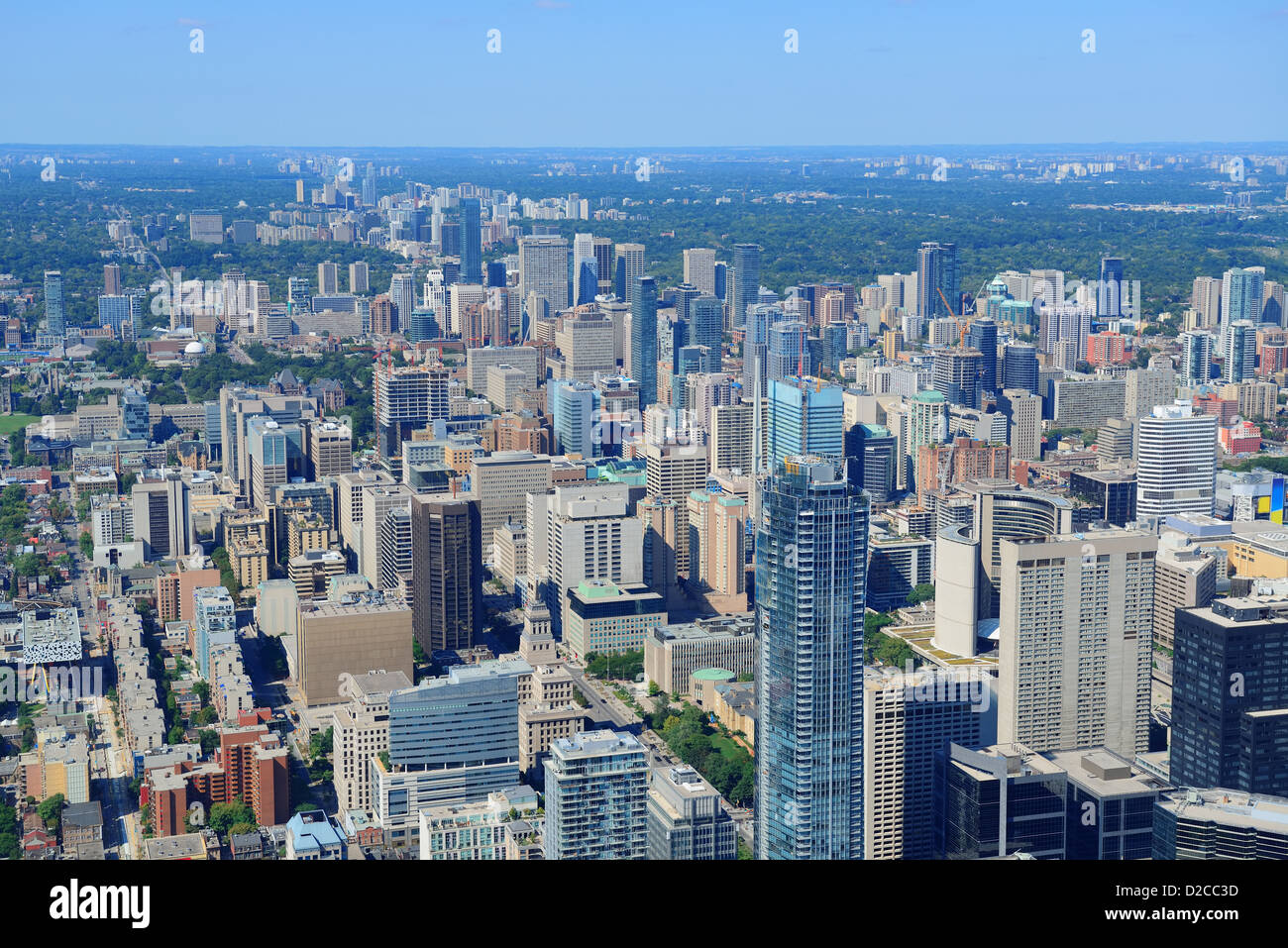 Toronto urban architecture aerial view. Stock Photo