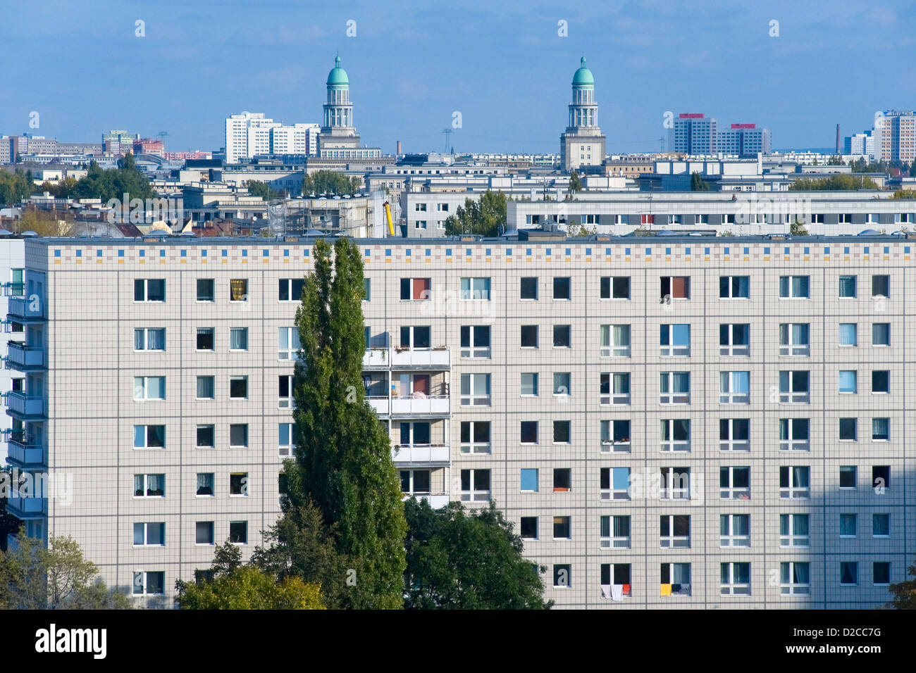 Berlin, Germany, prefabricated buildings in Berlin-Friedrichshain Stock Photo