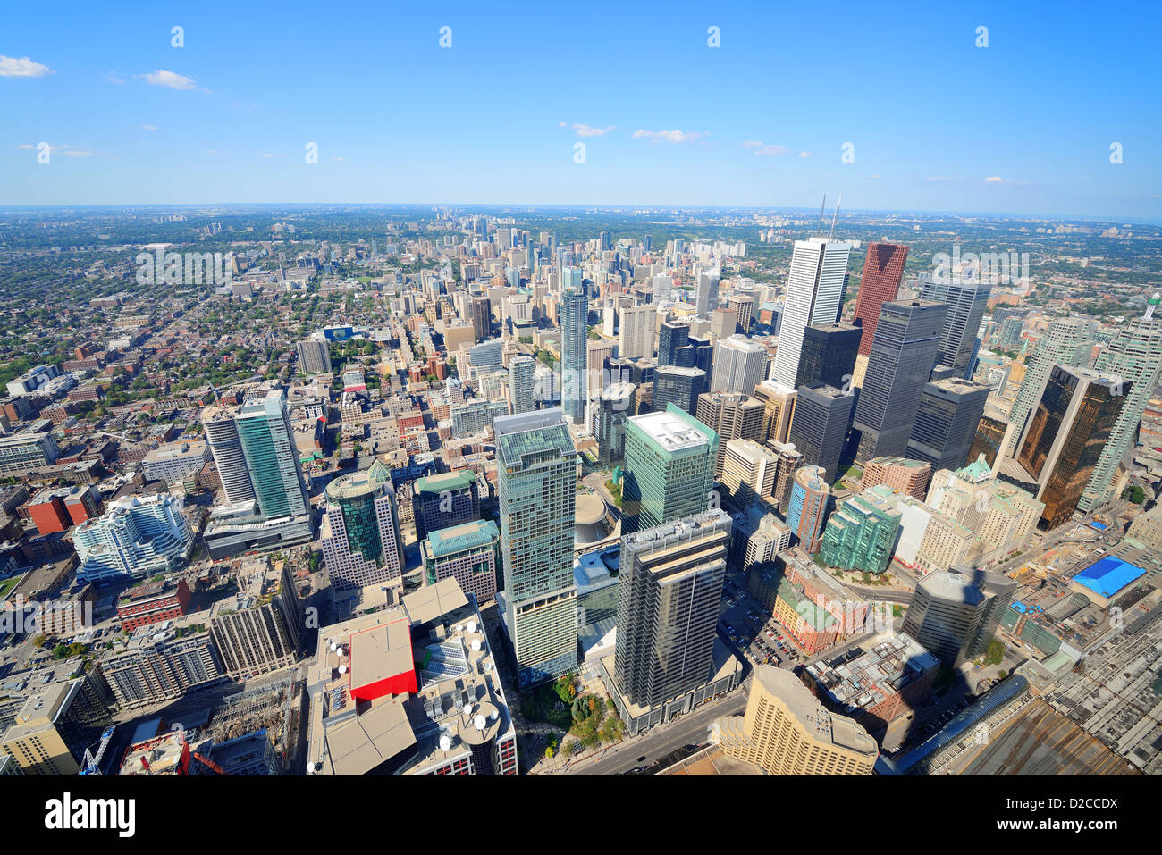 Toronto urban architecture aerial view. Stock Photo