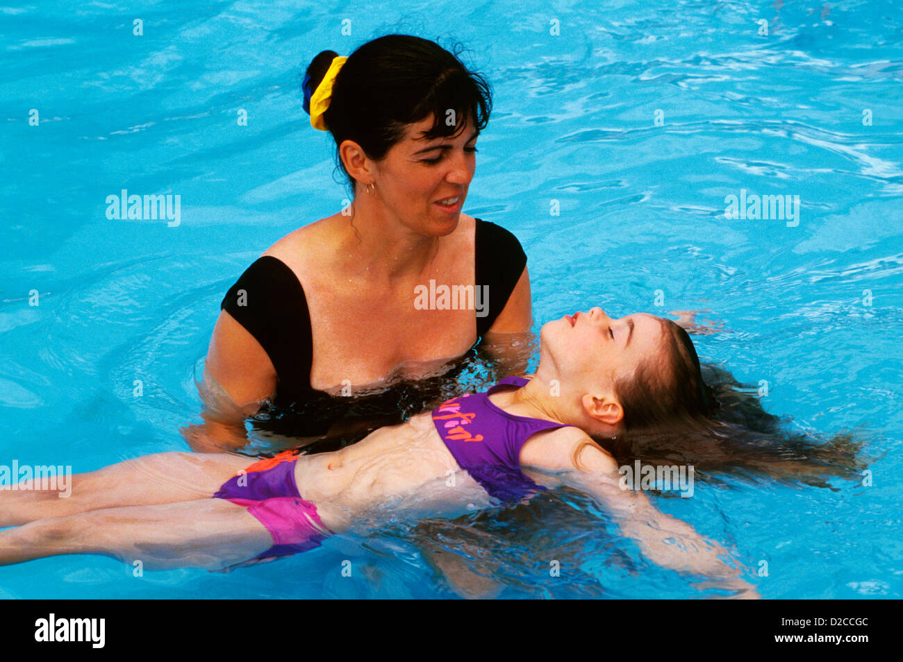 mommy daughter swim