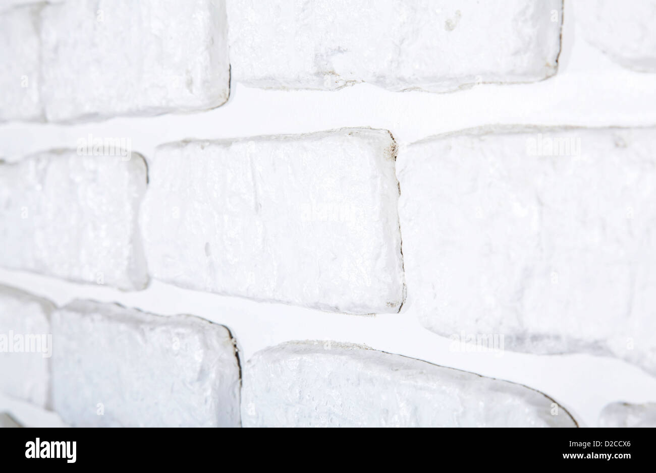 White painted brick wall texture Stock Photo