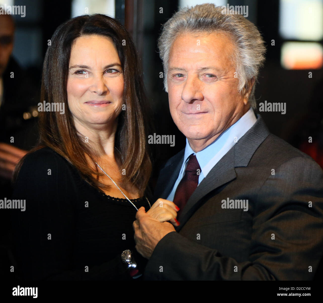 US actor and director Dustin Hoffman and his wife Lisa arrive for the