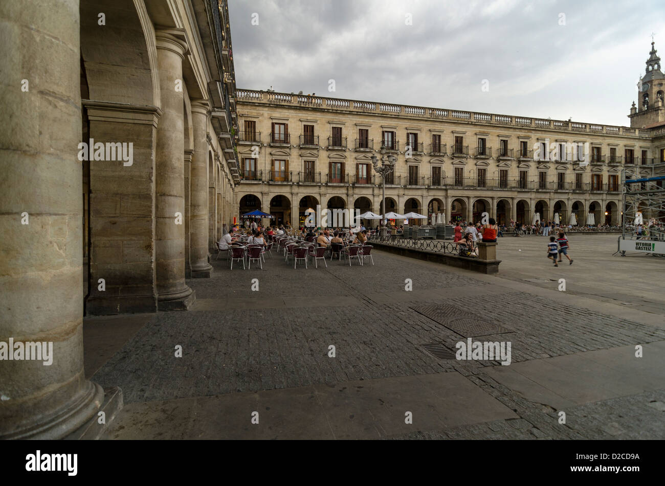 España Square. Old town. Vitoria city, European Green Capital, Basque ...