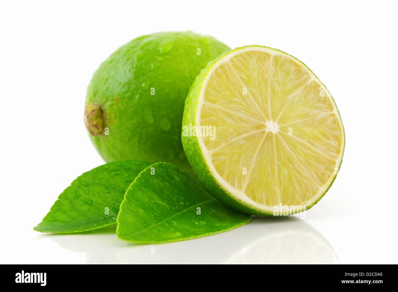Fresh Lime isolated on white background Stock Photo