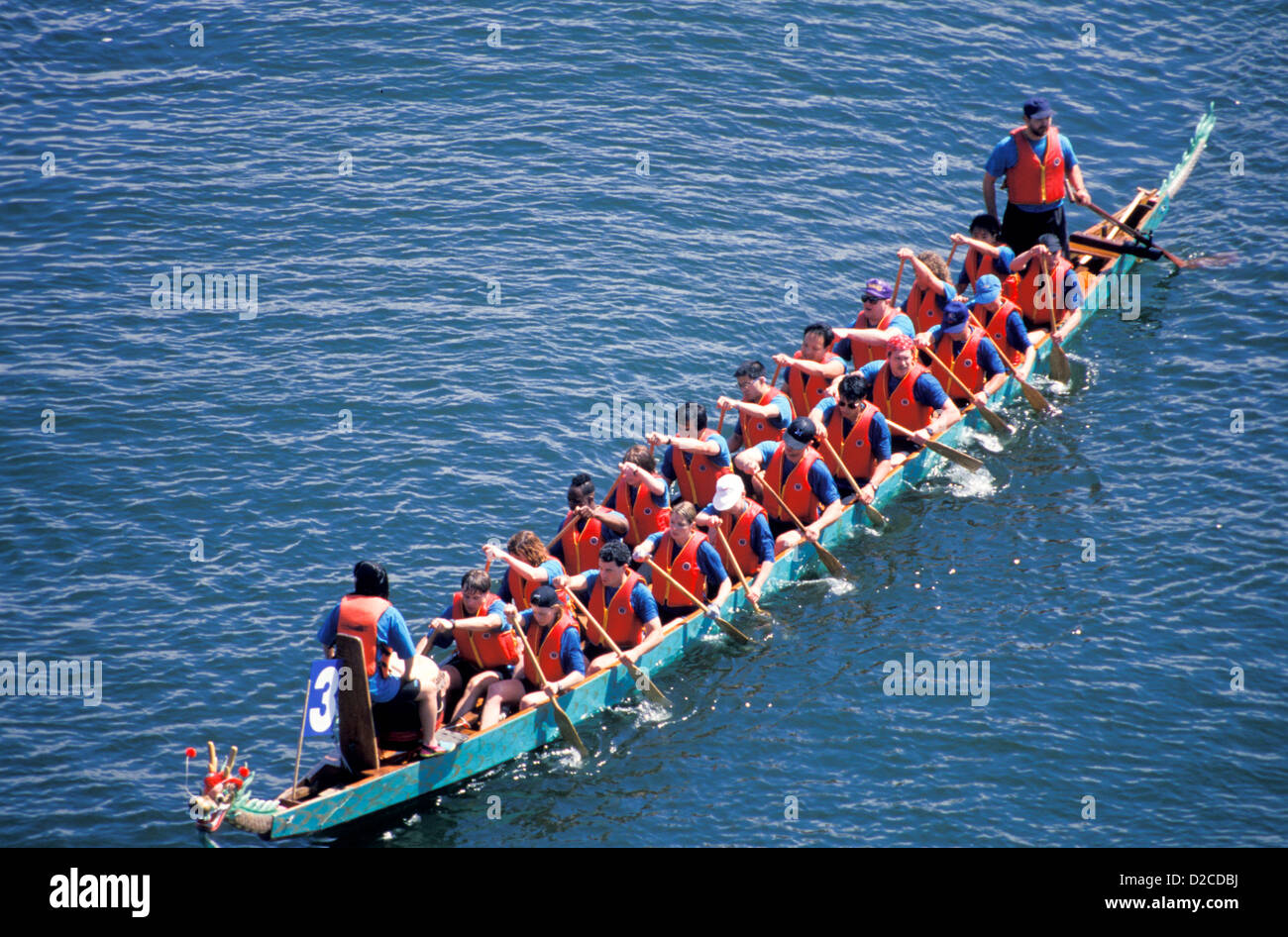 Canada, British Columbia, Vancouver. Dragonboat Races Stock Photo