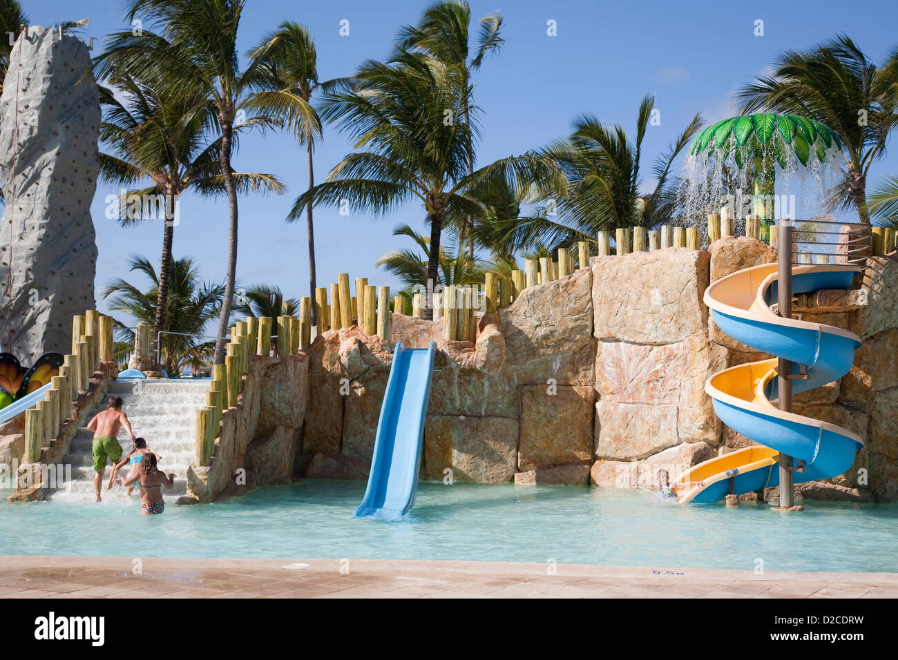 america, caribbean sea, hispaniola island, dominican republic, punta cana, hotel barcelo punta cana, swimming pool Stock Photo