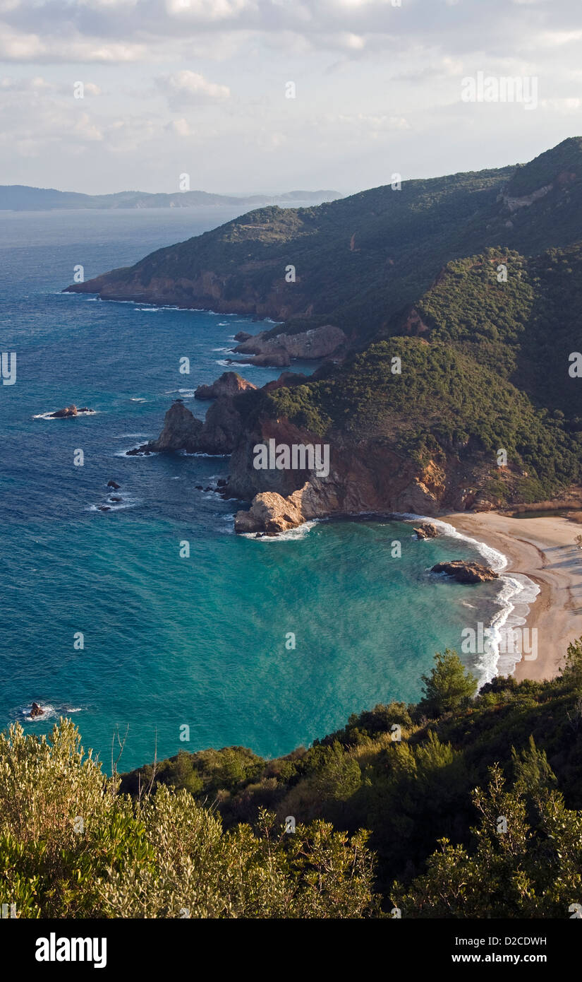 Aegean Coast of Pelion Peninsula (Thessaly, Greece) Stock Photo