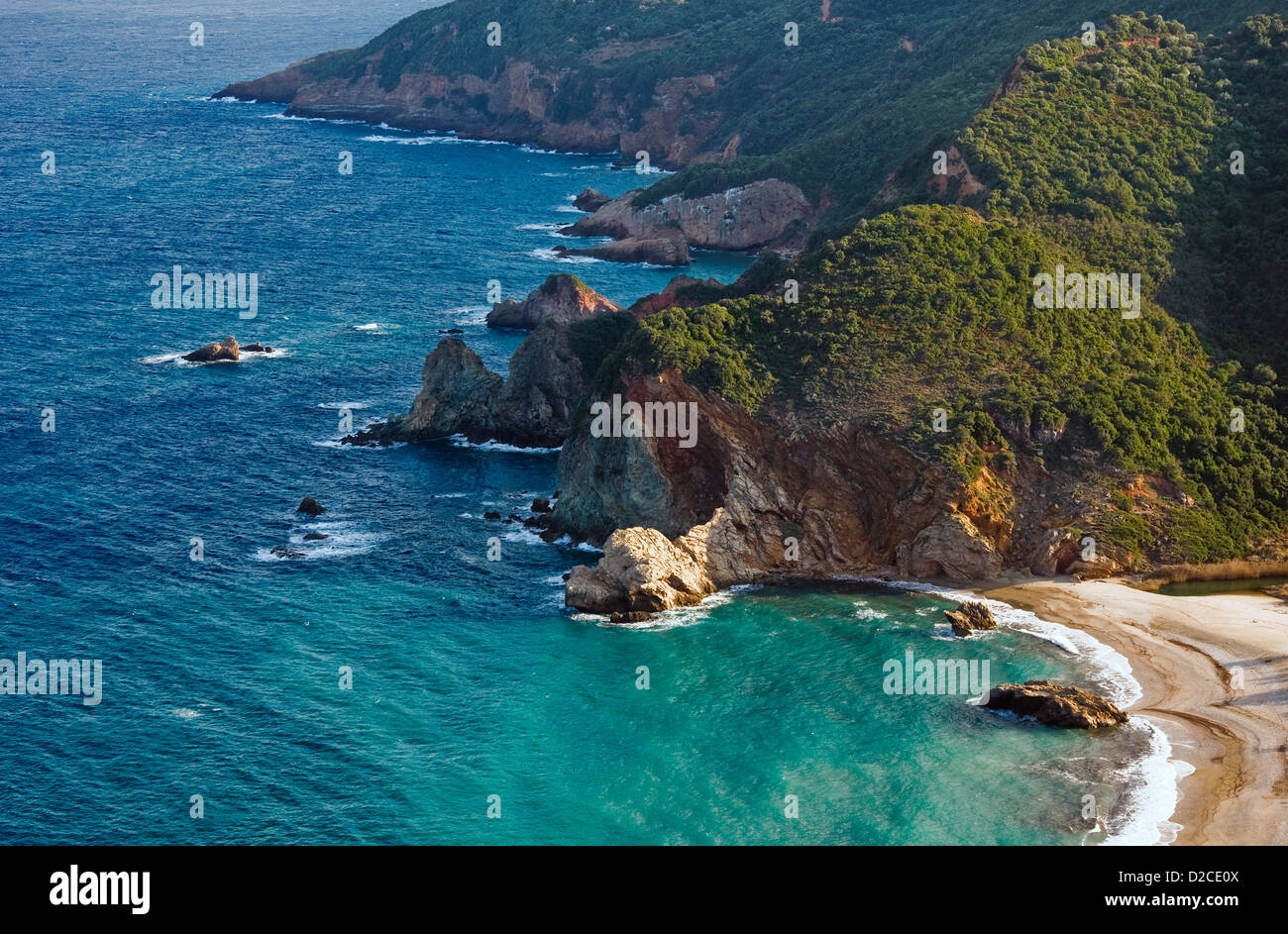 Aegean Coast of Pelion Peninsula (Thessaly, Greece) Stock Photo