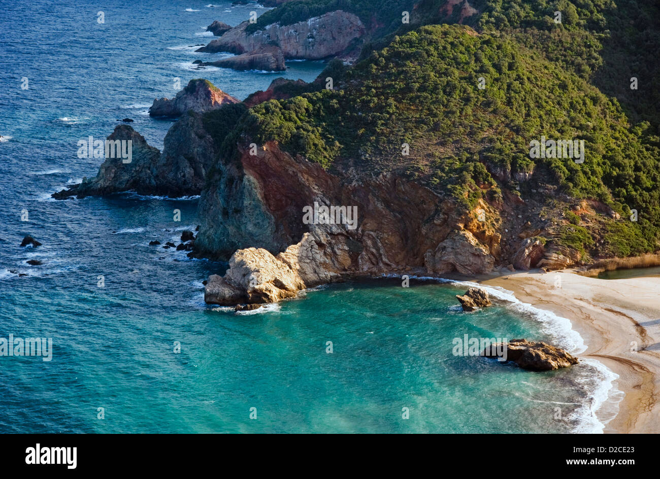 Aegean Coast of Pelion Peninsula (Thessaly, Greece) Stock Photo