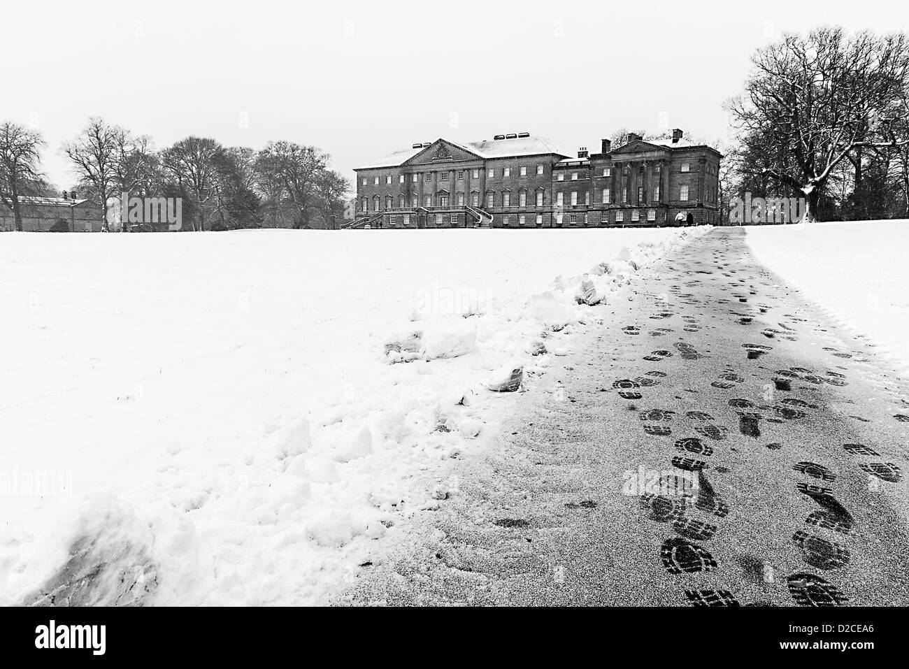 Nostell Priory, Crofton, UK. Saturday 19th January 2013. Snow covers Nostell Priory. Alamy Live News. Stock Photo