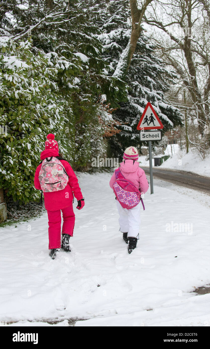 School Walking Uk Winter High Resolution Stock Photography And Images