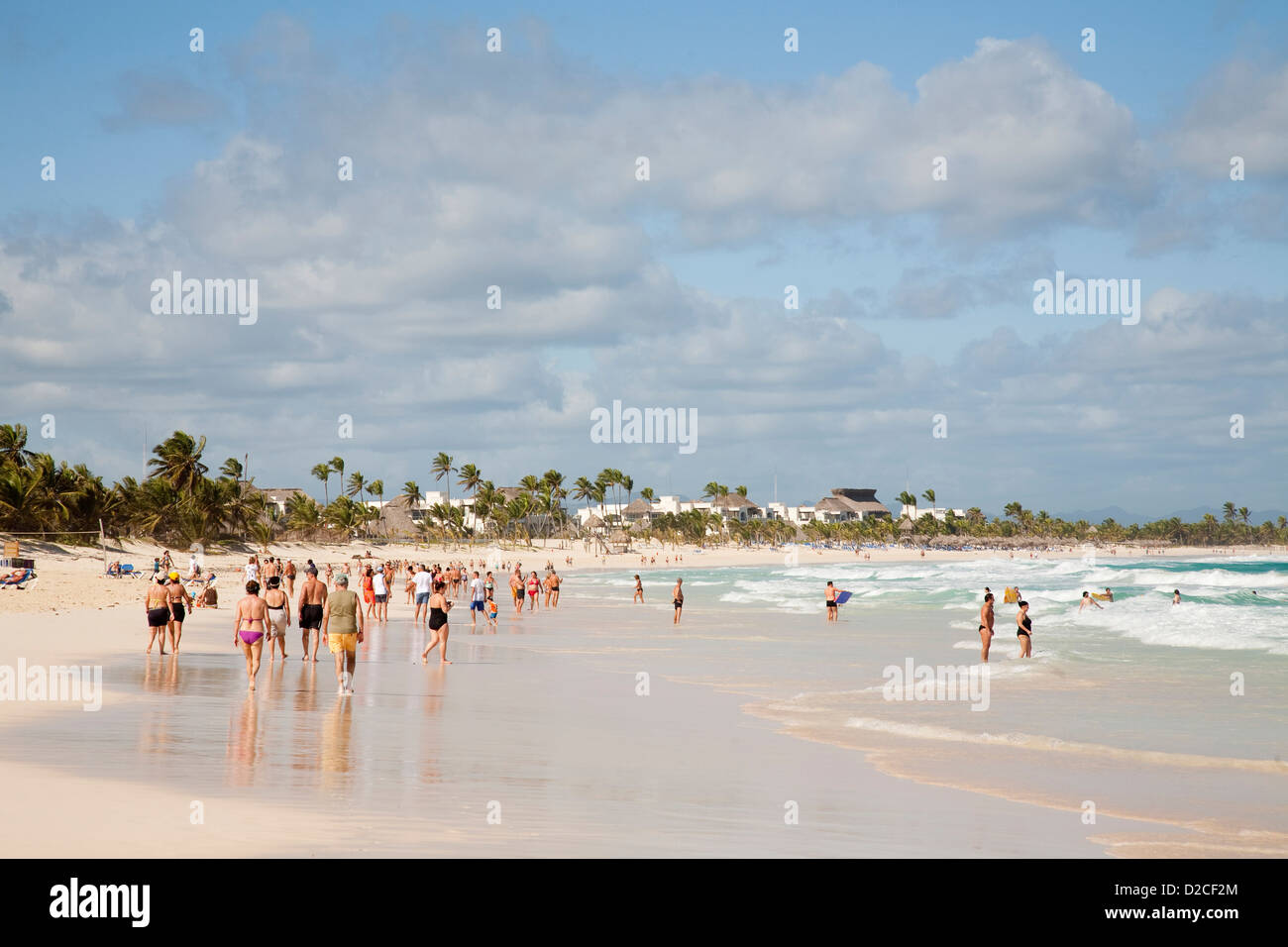 america, caribbean sea, hispaniola island, dominican republic, punta cana, hotel barcelo punta cana, beach Stock Photo